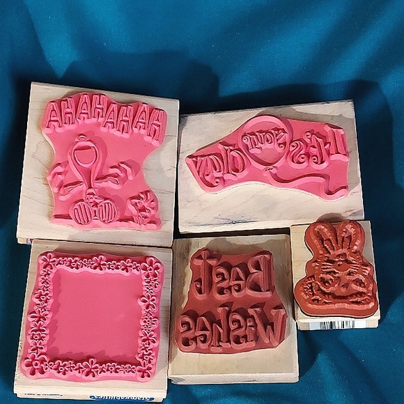 SET OF 5 RUBBER STAMPS - Picture 2 of 2